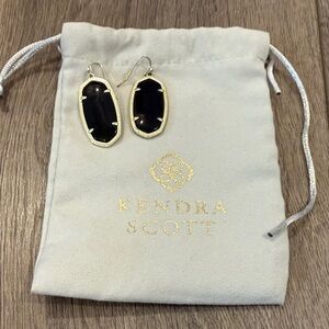 Kendra Scott Black and Gold Earrings